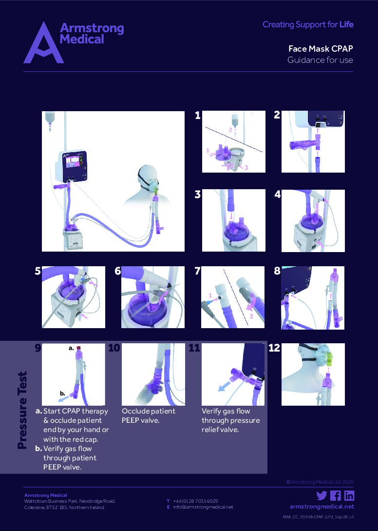 FD140i Face Mask CPAP GFU A5 pdf Armstrong Medical | Medical Device Manufacturer