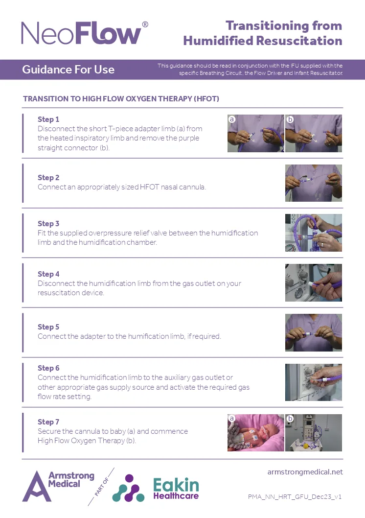 Humidified Resuscitation Transition V2 GFU HFOT first pdf Armstrong Medical | Medical Device Manufacturer