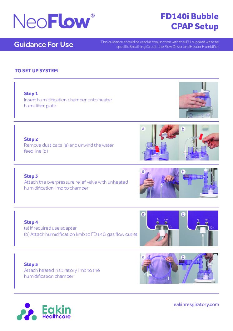 FD140i Bubble CPAP GFU pdf Armstrong Medical | Medical Device Manufacturer