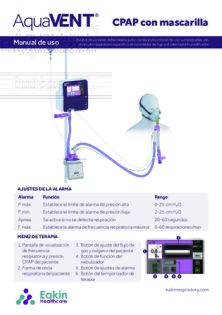 ES Face Mask CPAP User Guide V2 pdf Eakin Healthcare